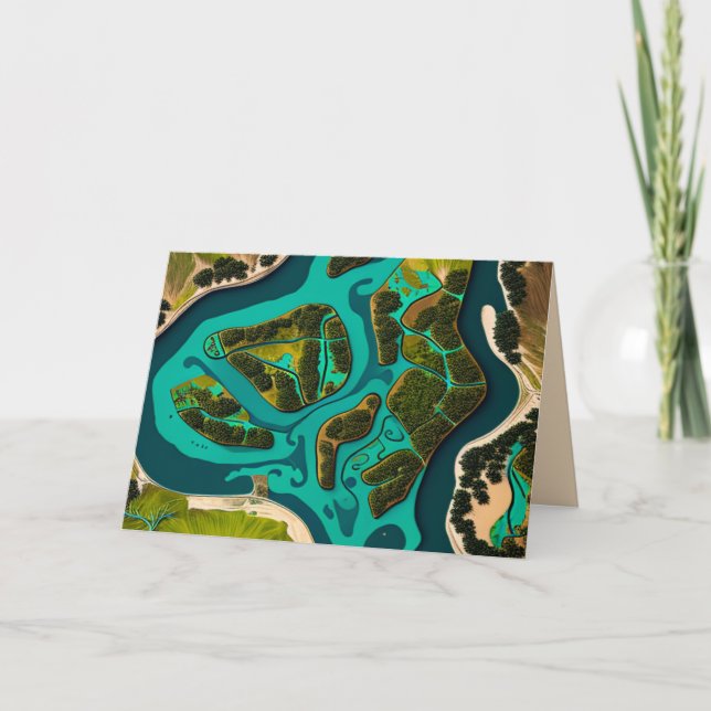 Futuristic Marshlands Thank You Card (Front)