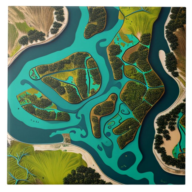 Futuristic Marshlands Tile (Front)