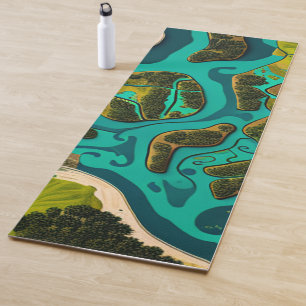 Futuristic Marshlands Yoga Mat