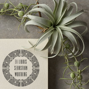 Futuristic Maze Custom Ex Libris Stamp