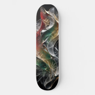 Futuristic Mosaic Column Skateboard