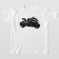 Futuristic Motorcycle Black White Vector