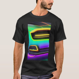 Futuristic neon car retro T-Shirt