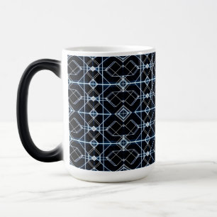Futuristic Neon Grid Pattern Magic Mug