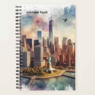 Futuristic New York City Skyline & Liberty Planner
