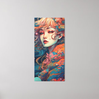 Futuristic Ocean Mermaid Canvas Print