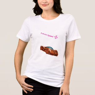 Futuristic Orange car Concept Sports Car Tri-Blend Shirt