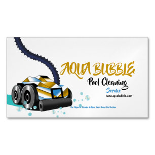 Futuristic Pool Cleaning Robot Magnetic Business Card