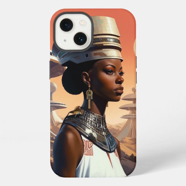 Futuristic Queen Afrofuturistic Science Fiction iPhone Case (Back)