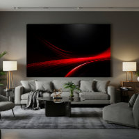 Futuristic Red Light Trails Dark Aesthetic Tech