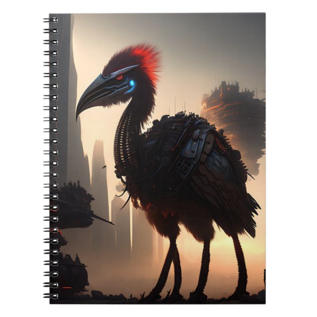 Futuristic Robot Australian Emu, Notebook (Front)