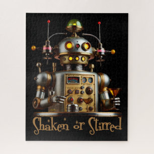 Futuristic Robot Bartender "Shaken or Stirred" Jigsaw Puzzle