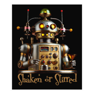 Futuristic Robot Bartender "Shaken or Stirred" Photo Print
