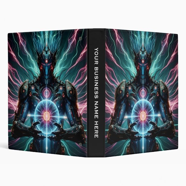 Futuristic Robot Cosmic Core Cyberpunk Binder (Background)