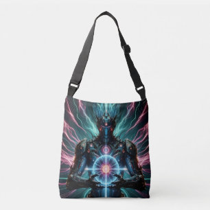 Futuristic Robot Cosmic Core Cyberpunk Crossbody Bag