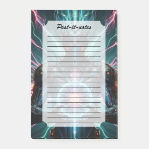 Futuristic Robot Cosmic Core Cyberpunk Post-it Notes