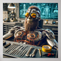Futuristic Robot Engineer