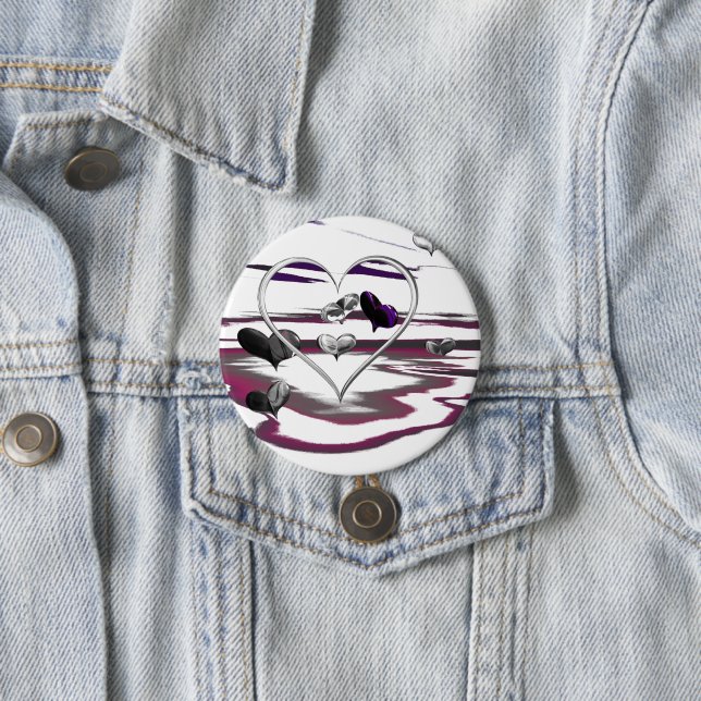 Futuristic Romance 3 Inch Round Button (In Situ)
