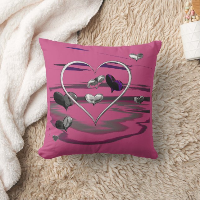 Futuristic Romance Throw Pillow (Blanket)
