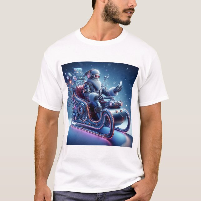 Futuristic Santa Claus T-shirt (Front)