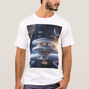 Futuristic Sci-Fi Space Station T-Shirt – Epic