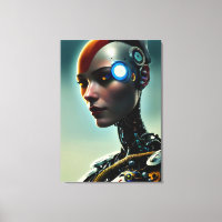 Futuristic Science Fiction Cyborg Man Wall Art