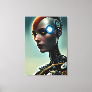 Futuristic Science Fiction Cyborg Man Wall Art 