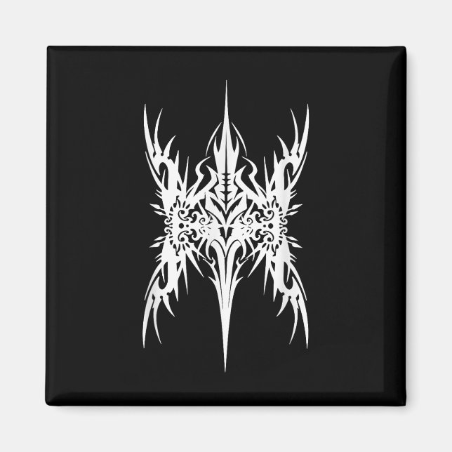 Futuristic Sigil Butteryfly Cyber Tattoo Cybersigi Magnet (Front)