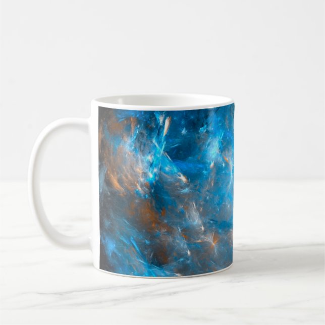 Futuristic space backgroundbackground,abstract,lig coffee mug (Left)