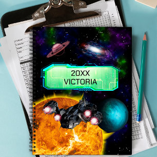 Futuristic Space Odyssey, spaceship customized Planner
