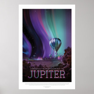 Futuristic Space Poster – Balloons on Jupiter
