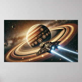 Futuristic Space Ship Poster
