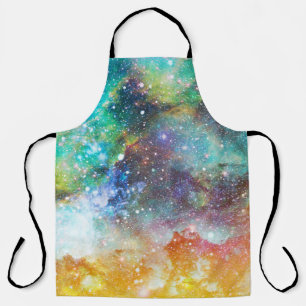 Futuristic space, starry nebula background. apron