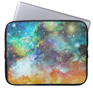 Futuristic space, starry nebula background. laptop sleeve
