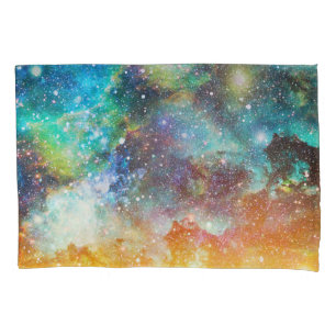 Futuristic space, starry nebula background. pillowcase