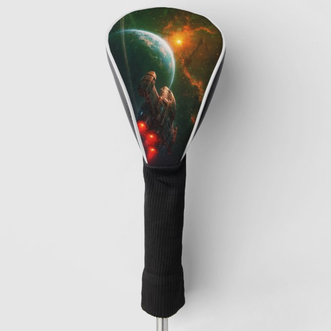 Futuristic Spaceship Golf Head Cover (Front)