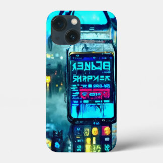 Futuristic Spooky Cyberpunk Steampunk Flip-Phone iPhone 13 Mini Case