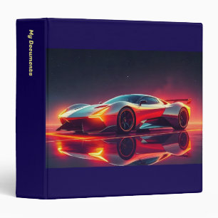 Futuristic sports supercar binder