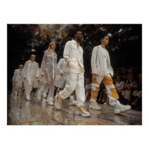 Futuristic Streetwear Fashion Runway Walk Poster