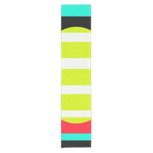 Futuristic sunset short table runner