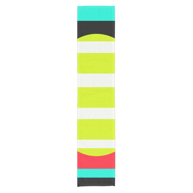 Futuristic sunset short table runner (Front)
