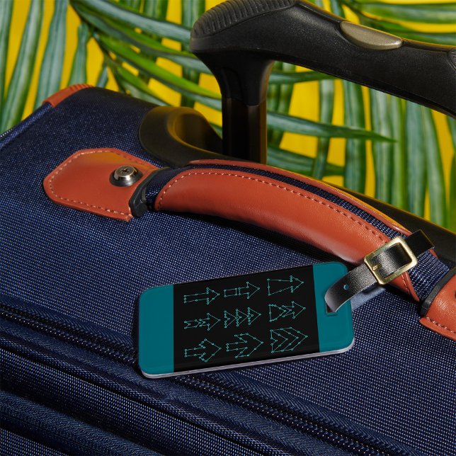 Futuristic Tech Arrow Circuit Design Luggage Tag (Creator Uploaded)