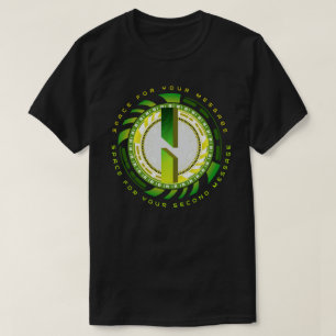 Futuristic Tech Letter I Typography Custom Text T-Shirt