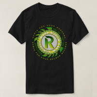Futuristic Tech Letter R Typography Custom Text