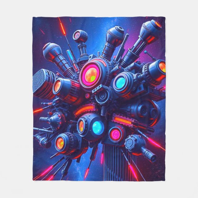 Futuristic Tech Orb Blanket | Comfort  (Front)