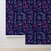 Futuristic Tech Pattern in Neon Colours