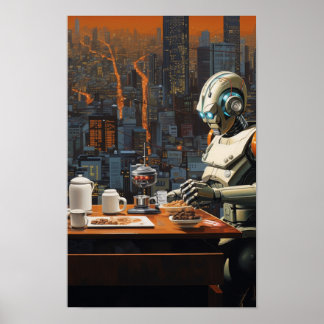 Futuristic Terracotta Warrior Poster