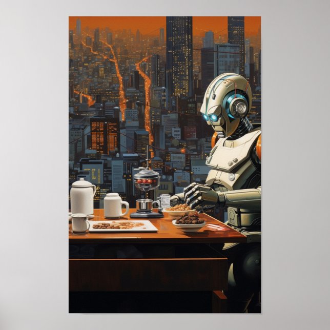 Futuristic Terracotta Warrior Poster (Front)