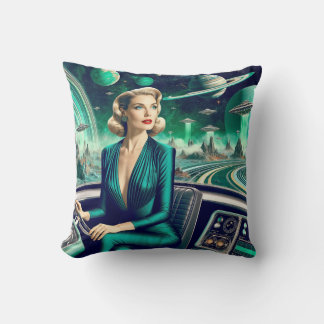 Futuristic Transportation Throw Pillow