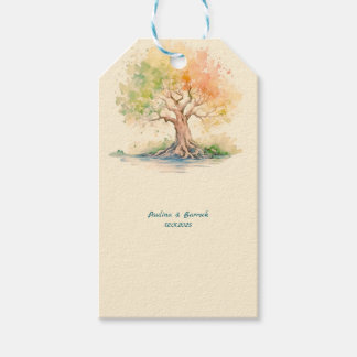 futuristic tree gift tag